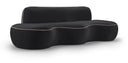 Swerve 100" Velvet Upholstered Sofa - Black