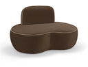 Swerve Velvet Upholstered Chair - Brown