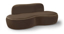 Swerve 77" Velvet Upholstered Loveseat - Brown