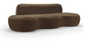 Swerve 100" Velvet Upholstered Sofa - Brown