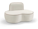 Swerve Velvet Upholstered Chair - Cream