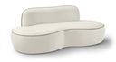 Swerve 77" Velvet Upholstered Loveseat - Cream