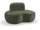 Swerve Velvet Upholstered Chair - Green