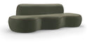 Swerve 100" Velvet Upholstered Sofa - Green