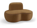 Swerve Velvet Upholstered Chair - Saddle