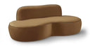 Swerve 77" Velvet Upholstered Loveseat - Saddle