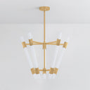 Vintage Brass Krakow Chandelier 32" by Corbett Lighting, view 3