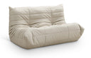 Relax 54.75" Vegan Leather Upholstered Loveseat - Cream