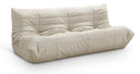 Relax 77.75" Vegan Leather Upholstered Sofa - Cream