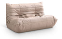 Relax 54.75" Vegan Leather Upholstered Loveseat - Tan