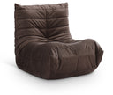 Relax Velvet Upholstered Chair - Brown