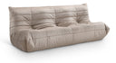 Relax 77.75" Velvet Upholstered Sofa - Taupe