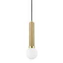 Aged Brass Reade Pendant 5" by Hudson Valley