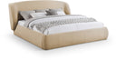 Sandro Chenille Fabric Upholstered Bed - Beige