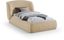 Sandro Chenille Fabric Upholstered Twin Bed - Beige