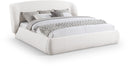 Sandro Chenille Fabric Upholstered Bed - Cream