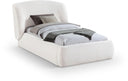 Sandro Chenille Fabric Upholstered Twin Bed - Cream