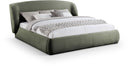 Sandro Chenille Fabric Upholstered Bed - Green