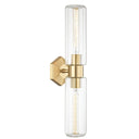 Aged Brass Roebling Wall Sconce 4.75" x 23.75" by Hudson Valley