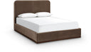 Rava Velvet Upholstered Bed - Brown