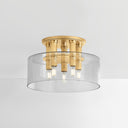 Aged Brass Crystler Flush Mount 15" by Hudson Valley, view 3