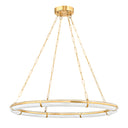 Aged Brass Sennett Chandelier 42" by Hudson Valley
