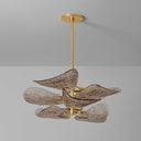 Vintage Gold Leaf Cardiff Semi Flush 27.75" by Corbett Lighting, view 2