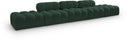 Ames 170" Boucle Fabric Upholstered 5pc. Modular Sofa - Green