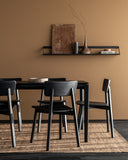 71" Oak Black Bok Dining Table