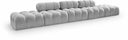 Ames 170" Boucle Fabric Upholstered 5pc. Modular Sofa - Grey