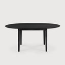 Round Oak Black Bok Extendable Dining Table