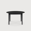 Round Oak Black Bok Extendable Dining Table