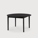 Round Oak Black Bok Extendable Dining Table