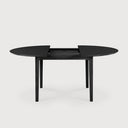 Round Oak Black Bok Extendable Dining Table