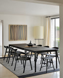 Oak Black Bok Extendable Dining Table