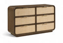 Windsor Natural Cane And Solid Wood Dresser - Brown