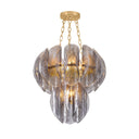 Vintage Gold Leaf Anatase Chandelier 44" by Corbett Lighting, view 3