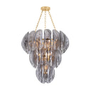 Vintage Gold Leaf Anatase Chandelier 24" by Corbett Lighting, view 3