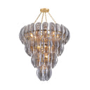 Vintage Gold Leaf Anatase Chandelier 44" by Corbett Lighting