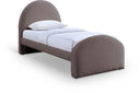 Andaz Chenille Fabric Upholstered Twin Bed - Purple