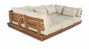 Mirella 112.75" Water Resistant Fabric Upholstered 6pc. Outdoor Patio Modular Sectional - Tan