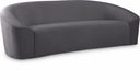 Riley 91" Velvet Upholstered Sofa - Grey