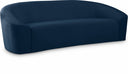 Riley 91" Velvet Upholstered Sofa - Blue