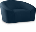 Riley Velvet Upholstered Chair - Blue
