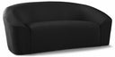 Riley 71" Velvet Upholstered Loveseat - Black