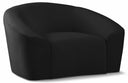 Riley Velvet Upholstered Chair - Black