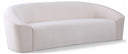 Riley 91" Velvet Upholstered Sofa - Cream
