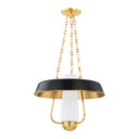 Aged Brass and Soft Black Provincetown Lantern 18" x 14.5" by Hudson Valley