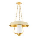 Aged Brass and Soft Sand Provincetown Lantern 18" x 14.5" by Hudson Valley