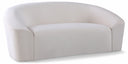 Riley 71" Velvet Upholstered Loveseat - Cream